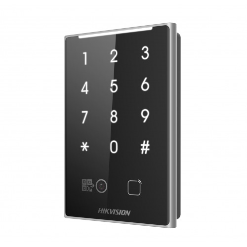 Считыватель HikVision DS-K1109DKFB отпечатков пальца и Mifare карт, с поддержкой Bluetooth и клавиатурой Считыватель HikVision DS-K1109DKFB отпечатков пальца и Mifare карт, с поддержкой Bluetooth и клавиатурой
