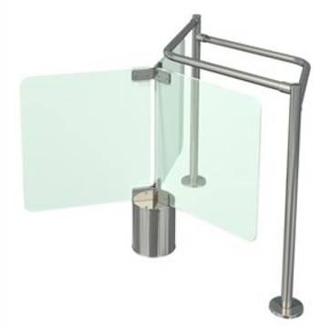 Турникет полуростовой ОМА-16.587 (AA) из нержавеющей стали и закаленного стекла Турникет полуростовой ОМА-16.587 (AA) из нержавеющей стали и закаленного стекла