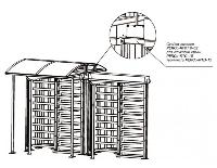 Стойка-вставка PERCo RF01 0-02 для заполнения проема между турникетами RTD-15, установленными под крышами Стойка-вставка PERCo RF01 0-02 для заполнения проема между турникетами RTD-15, установленными под крышами