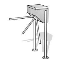 Турникет-трипод трехштанговый dormakaba Kerberos TPB-S03, механизм Тип 2