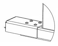 Накладка нижняя PERCo RF01 0-07 для стыковки дополнительной секции ограждения MB-15D Накладка нижняя PERCo RF01 0-07 для стыковки дополнительной секции ограждения MB-15D
