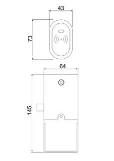 Электронный замок для мебели Iron Logic Z-396 серебро