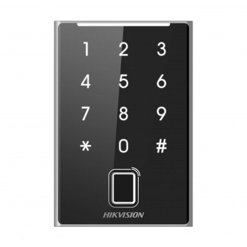 Считыватель HikVision DS-K1109DKFB отпечатков пальца и Mifare карт, с поддержкой Bluetooth и клавиатурой Считыватель HikVision DS-K1109DKFB отпечатков пальца и Mifare карт, с поддержкой Bluetooth и клавиатурой