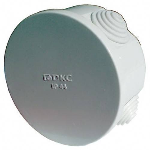 Коробка ответвительная круглая 80х40, усиленная, IP44 (53600) Коробка ответвительная круглая 80х40, усиленная, IP44 (53600)