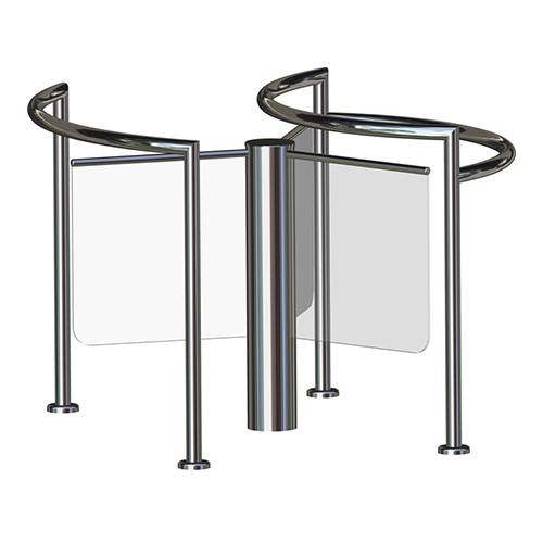 Роторный полуростовой турникет Gotschlich Gyro Transpa Classic (6GYT3AEC-C)