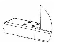Накладка верхняя PERCo RF01 0-03 для стыковки турникета с калиткой Накладка верхняя PERCo RF01 0-03 для стыковки турникета с калиткой