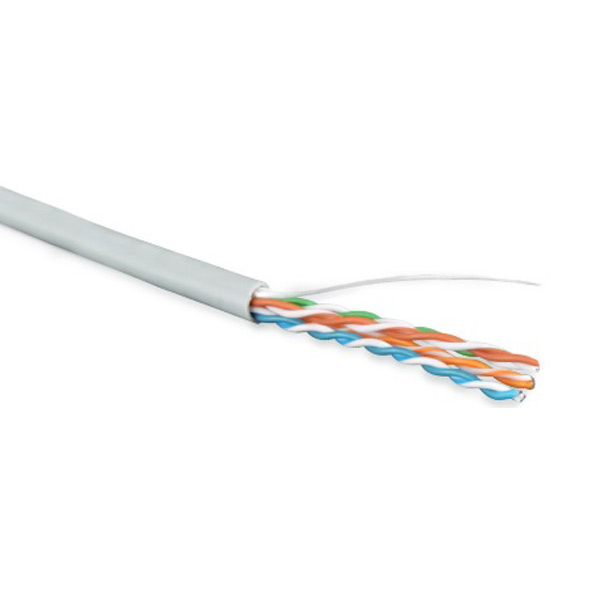 Кабель витая пара неэкранированный Hyperline UUTP4-C5E-S24-IN-LSZH-GY-305