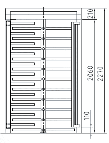 Полноростовой турникет dormakaba Kentaur FTS-L04