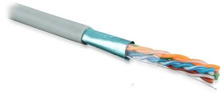 Кабель витая пара экранированный внутренний Hyperline FUTP4-C5E-S24-IN-LSZH