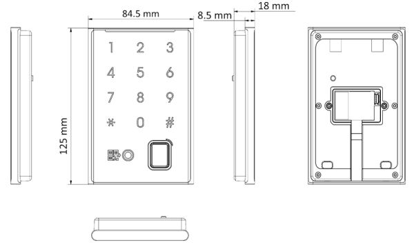 Считыватель HikVision DS-K1109EKFB-QR отпечатков пальца и EM-Marine карт, QR-кодов, с поддержкой Bluetooth и клавиатурой Считыватель HikVision DS-K1109EKFB-QR отпечатков пальца и EM-Marine карт, QR-кодов, с поддержкой Bluetooth и клавиатурой
