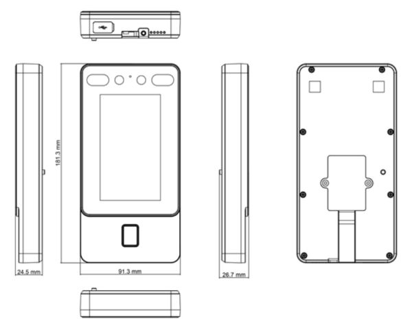 Терминал доступа Wi-Fi HikVision DS-K1T342EFWX с распознаванием лиц, карт EM и отпечатков Терминал доступа Wi-Fi HikVision DS-K1T342EFWX с распознаванием лиц, карт EM и отпечатков