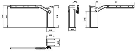 Тумба шлагбаума автоматического Magnetic Access Pro-L, длина стрелы до 6 м Тумба шлагбаума автоматического Magnetic Access Pro-L, длина стрелы до 6 м