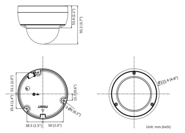 Уличная антивандальная IP-камера 4Мп HiWatch IPC-D042-G2/U (2.8 мм) с микрофоном Уличная антивандальная IP-камера 4Мп HiWatch IPC-D042-G2/U (2.8 мм) с микрофоном