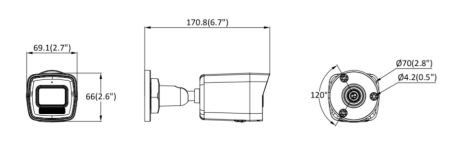 Уличная IP-камера 4Мп HiWatch DS-I450M(С) (4 мм) с микрофоном Уличная IP-камера 4Мп HiWatch DS-I450M(С) (4 мм) с микрофоном