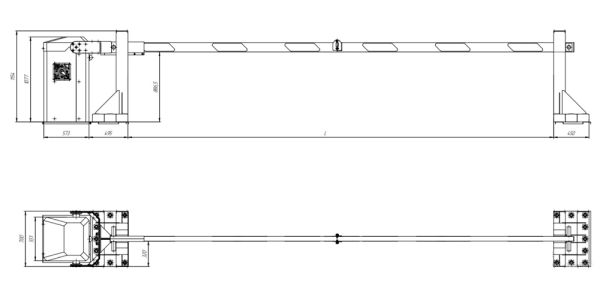 Противотаранный автоматический шлагбаум Фантом Заслон F4Z