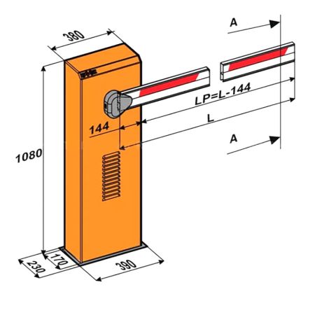 Тумба шлагбаума FAAC 620 RPD LH для стрел до 3.8 м Тумба шлагбаума FAAC 620 RPD LH для стрел до 3.8 м