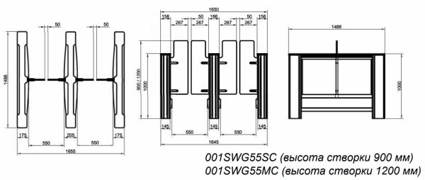 Центральный модуль распашного турникета Came Swing Gate SWG55, 550 мм, створки 1200 мм (SWG55MC) Центральный модуль распашного турникета Came Swing Gate SWG55, 550 мм, створки 1200 мм (SWG55MC)