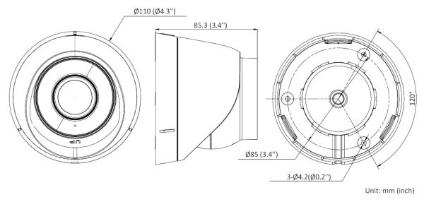Уличная IP-камера 6Мп HiWatch DS-I653M(B) (4 мм) с микрофоном Уличная IP-камера 6Мп HiWatch DS-I653M(B) (4 мм) с микрофоном