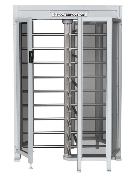 Турникет полноростовой Ростов-Дон ПР1С/4М2 с ограждением из закаленного стекла Турникет полноростовой Ростов-Дон ПР1С/4М2 с ограждением из закаленного стекла