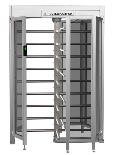 Турникет полноростовой Ростов-Дон ПР1С/4М2 НЕРЖ с ограждением из закаленного стекла Турникет полноростовой Ростов-Дон ПР1С/4М2 НЕРЖ с ограждением из закаленного стекла