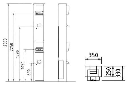 Картоприемник уличный dormakaba CRP-M03 Картоприемник уличный dormakaba CRP-M03