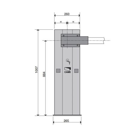 Тумба шлагбаума Came G4000_DX, правосторонняя Тумба шлагбаума Came G4000_DX, правосторонняя