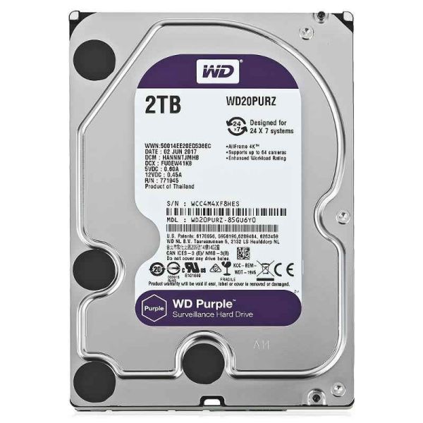 Жесткий диск 2ТБ Western Digital Purple WD20PURZ Жесткий диск 2ТБ Western Digital Purple WD20PURZ