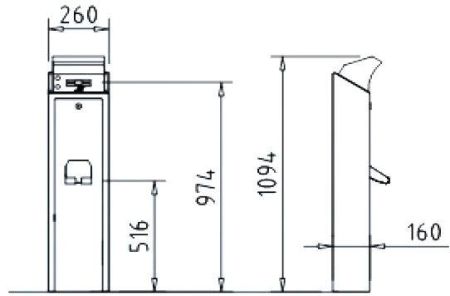 Картоприемник уличный dormakaba CRP-M02 Картоприемник уличный dormakaba CRP-M02