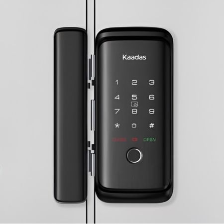 Электронный биометрический замок Kaadas R8-5GL с отпечатком пальца, для стеклянных дверей, накладной Электронный биометрический замок Kaadas R8-5GL с отпечатком пальца, для стеклянных дверей, накладной