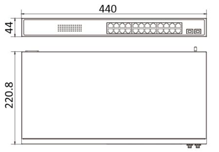 Неуправляемый 24-портовый PoE коммутатор HikVision DS-3E0526P-E/M Неуправляемый 24-портовый PoE коммутатор HikVision DS-3E0526P-E/M