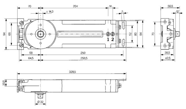 Доводчик dormakaba RTS 85 EN3, стд.шп. без ФОП