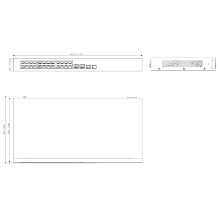 Коммутатор 24-портовый Dahua DH-CS4228-24GT-375-V2 с облачным управлением Коммутатор 24-портовый Dahua DH-CS4228-24GT-375-V2 с облачным управлением