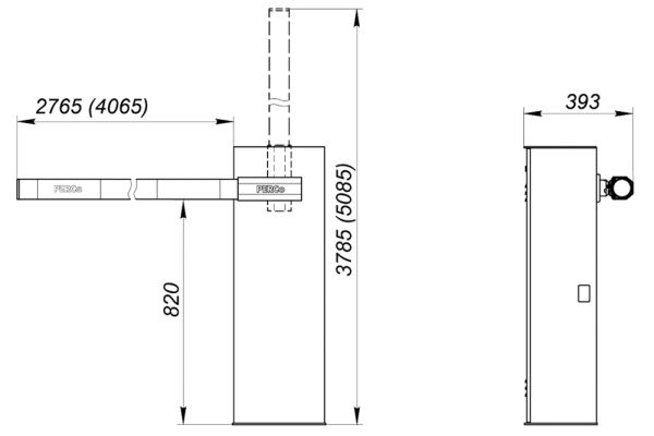 Шлагбаум автоматический PERCo GS14N с круглой стрелой 4,3 м для экстремально низких температур Шлагбаум автоматический PERCo GS14N с круглой стрелой 4,3 м для экстремально низких температур