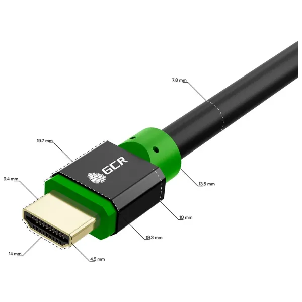 Кабель HDMI 2.1 GCR PRO GCR-55552 3Х экран UHD 8K 60Hz 48 Гбит