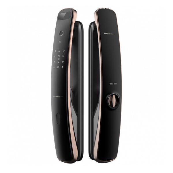 Биометрический электронный замок Kaadas K19-F Gold с распознаванием лица и отпечатка пальца Биометрический электронный замок Kaadas K19-F Gold с распознаванием лица и отпечатка пальца