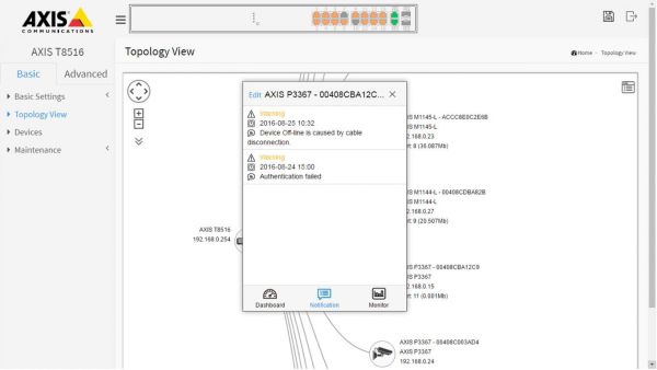 Коммутатор сетевой Axis T8516 PoE+ Network Switch
