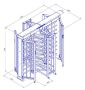 Турникет полноростовой двухпроходной Ростов-Дон ПР2/3М2 из окрашенной стали Турникет полноростовой двухпроходной Ростов-Дон ПР2/3М2 из окрашенной стали