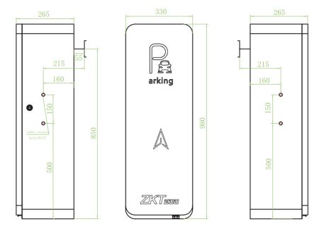 Автоматический шлагбаум ZKTeco BGM445R с телескопической стрелой 4,5 метра Автоматический шлагбаум ZKTeco BGM445R с телескопической стрелой 4,5 метра