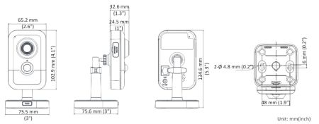Компактная IP-камера Wi-Fi 2Мп HiWatch DS-I214W(B) (4 мм) с PIR-датчиком и микрофоном Компактная IP-камера Wi-Fi 2Мп HiWatch DS-I214W(B) (4 мм) с PIR-датчиком и микрофоном
