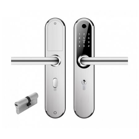 Электронный биометрический замок Novilock Home Plus v.4239 silver, под DIN цилиндр,IP55 Электронный биометрический замок Novilock Home Plus v.4239 silver, под DIN цилиндр,IP55