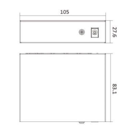 Неуправляемый 4-портовый PoE коммутатор HikVision DS-3E0505P-E Неуправляемый 4-портовый PoE коммутатор HikVision DS-3E0505P-E
