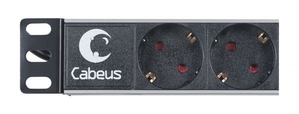 Блок евророзеток Cabeus PDU-9P-2EU для 19" шкафов, горизонтальный, 9 розеток, 16 A