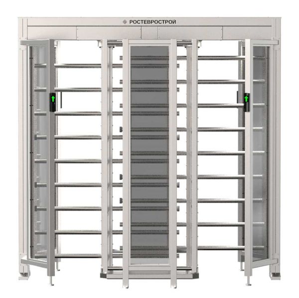 Турникет уличный полноростовой двухпроходной Ростов-Дон ПР2С/4М2 НЕРЖ с ограждением из закаленного стекла Турникет уличный полноростовой двухпроходной Ростов-Дон ПР2С/4М2 НЕРЖ с ограждением из закаленного стекла