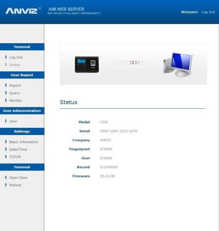 Биометрическая система учета рабочего времени Anviz C2 WEB Server Биометрическая система учета рабочего времени Anviz C2 WEB Server