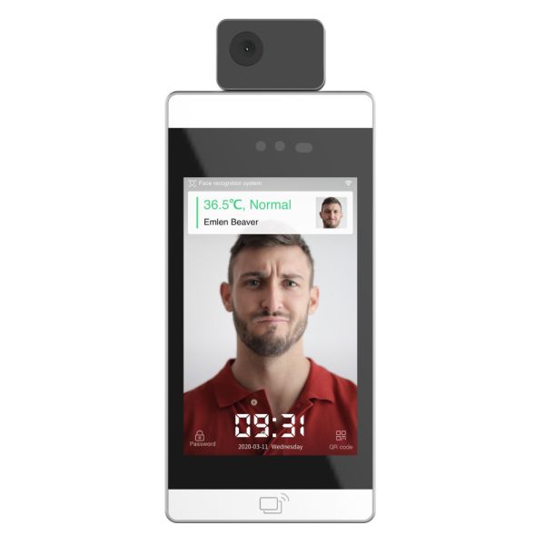 Биометрический терминал распознавания лиц и температуры тела Uface 8-H Temp, настенный Биометрический терминал распознавания лиц и температуры тела Uface 8-H Temp, настенный