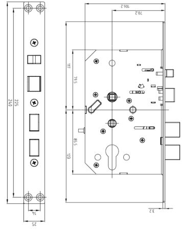 Электронный замок биометрический Face ID Solity GP-6000BAK Champagne Gold, распознавание по лицу, двухригельный Электронный замок биометрический Face ID Solity GP-6000BAK Champagne Gold, распознавание по лицу, двухригельный