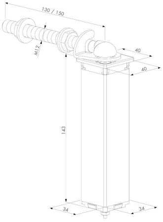 Петля пружинная Locinox SWING40-130 Петля пружинная Locinox SWING40-130