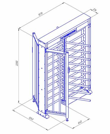 Турникет полноростовой Ростов-Дон ПР1Л/3М2 НЕРЖ Турникет полноростовой Ростов-Дон ПР1Л/3М2 НЕРЖ