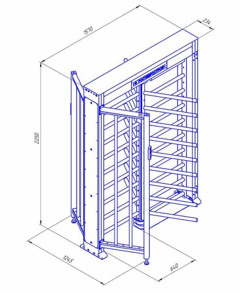 Турникет полноростовой Ростов-Дон ПР1Л/3М2 НЕРЖ Турникет полноростовой Ростов-Дон ПР1Л/3М2 НЕРЖ