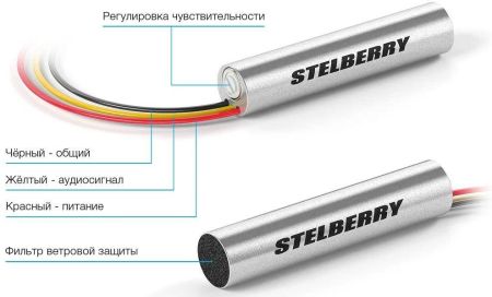 Высокочувствительный активный микрофон Stelberry M-50HD с автоматической регулировкой усиления Высокочувствительный активный микрофон Stelberry M-50HD с автоматической регулировкой усиления